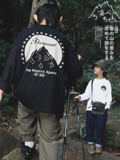 男童春季印花純棉透氣圓領長袖打底衫T恤