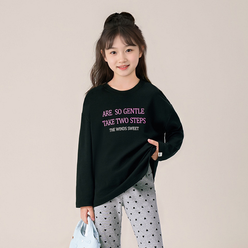 春秋女童彎刀褲軟牛仔