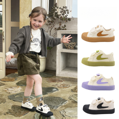 兒童魔術貼帆布鞋