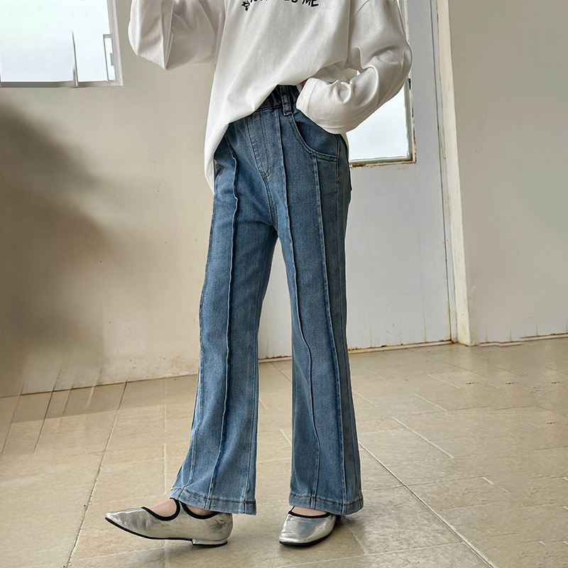 春季女童設計感經典微喇褲