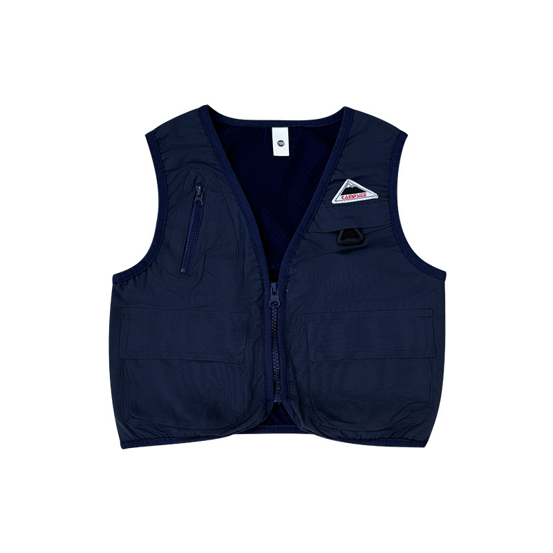 兒童戶外風多功能工裝馬甲