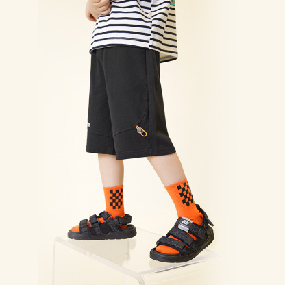 夏季男童純棉寬鬆六分休閑運動軟彈短褲