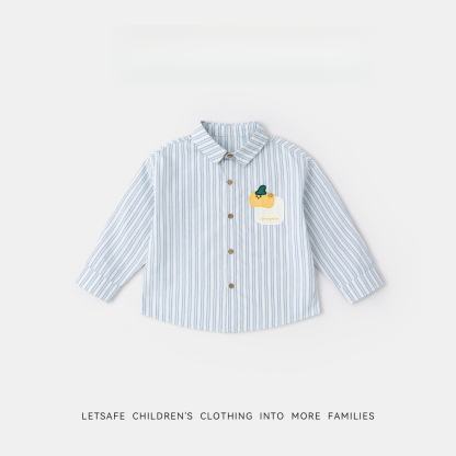 春季男童格子襯衫