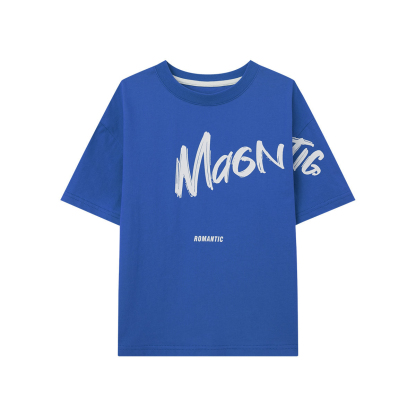 夏季男童薄款涼感印花短袖運動休閑純棉上衣