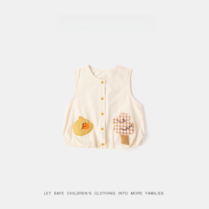 兒童純棉春季卡通馬甲