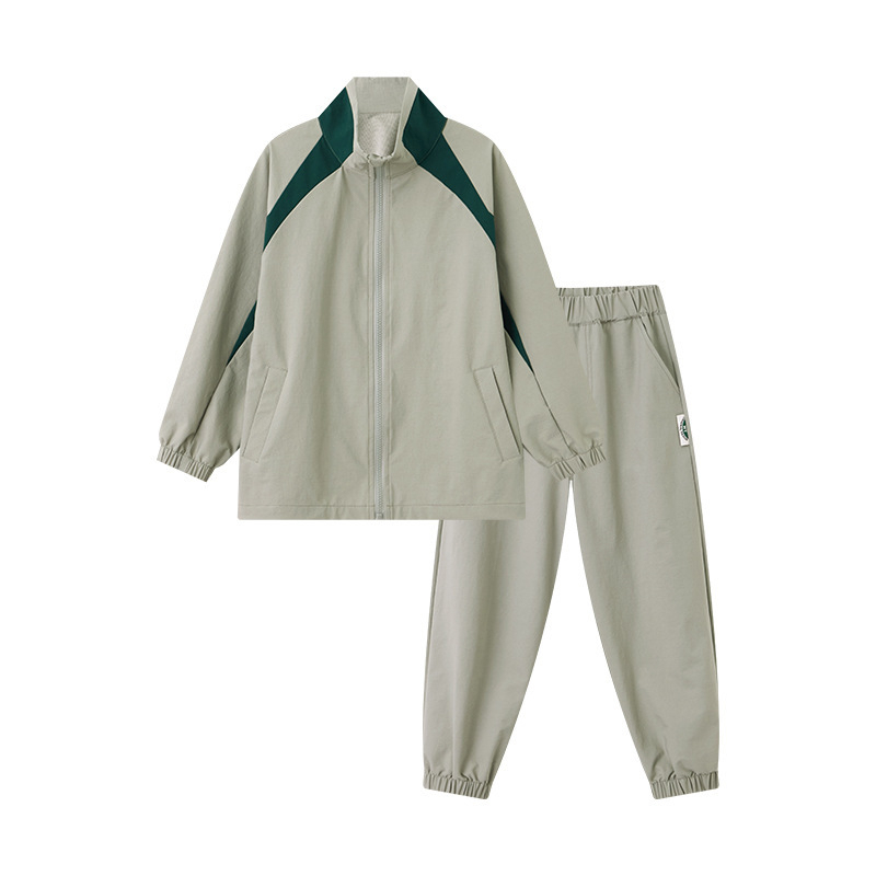 春秋拼色戶外運動套裝
