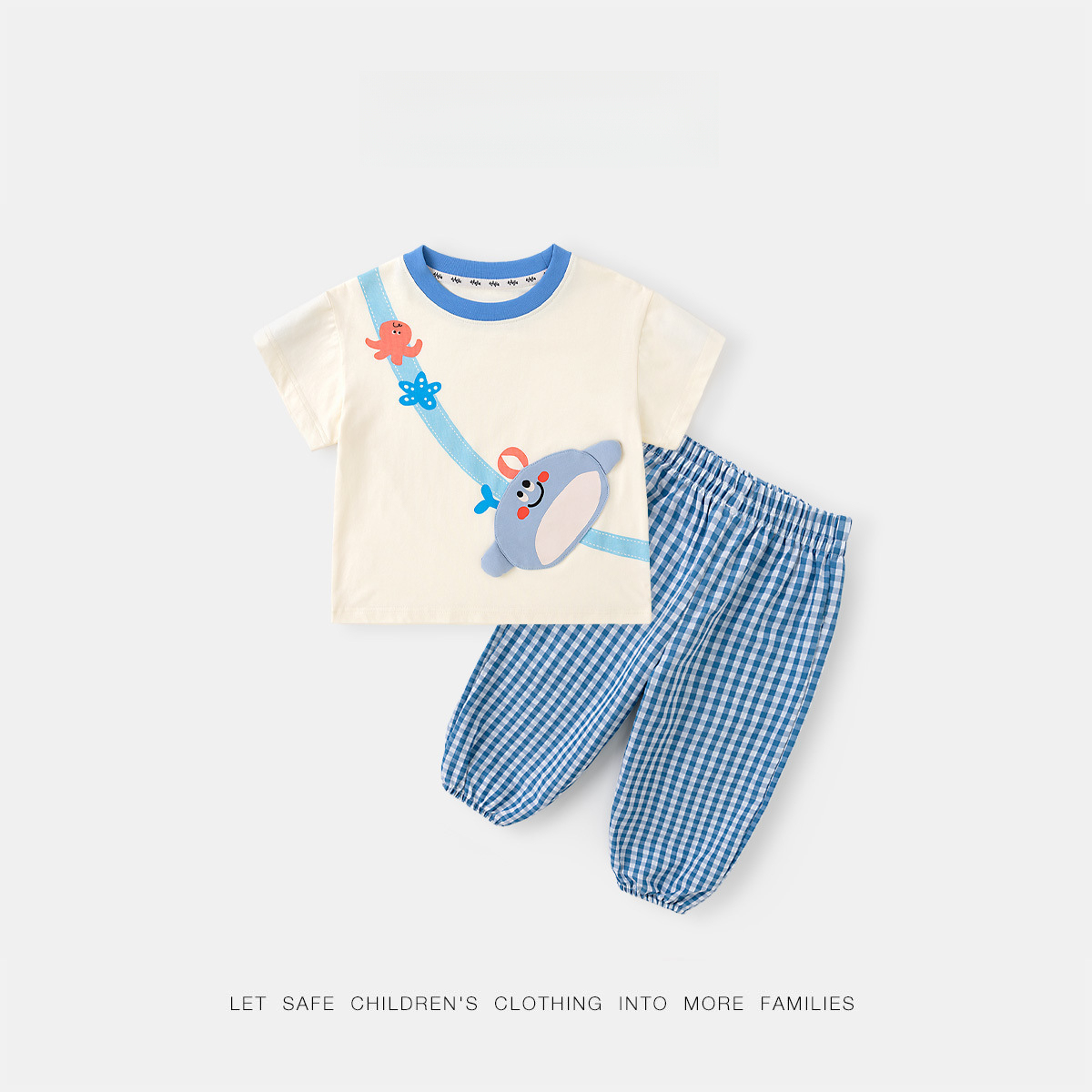 兒童萌趣短袖短褲套裝