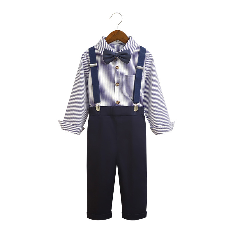 男童春夏韓版條紋背帶褲