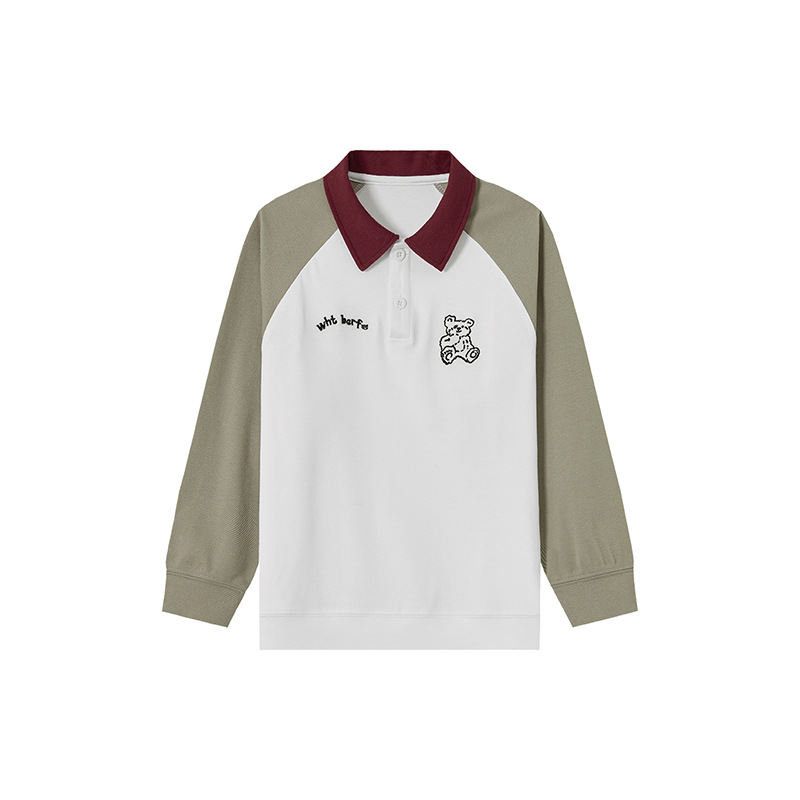 兒童POLO衫小熊刺繡
