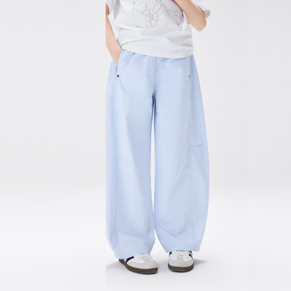 女童夏季薄款全棉透氣彎刀褲