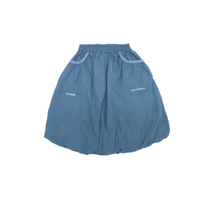 女童春季戶外速乾透氣大口袋鬆緊腰花苞裙