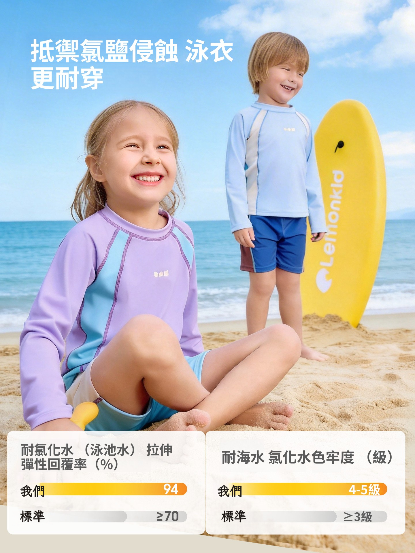 兒童分體夏季防曬泳衣