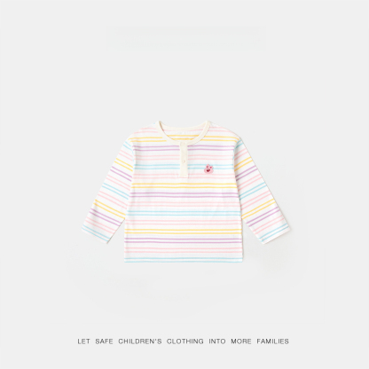 [100%全棉]春季兒童條紋長袖T恤