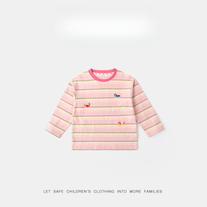 春季童裝長袖條紋T賉