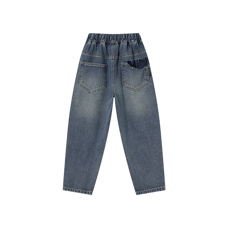 男童春秋款直筒牛仔褲