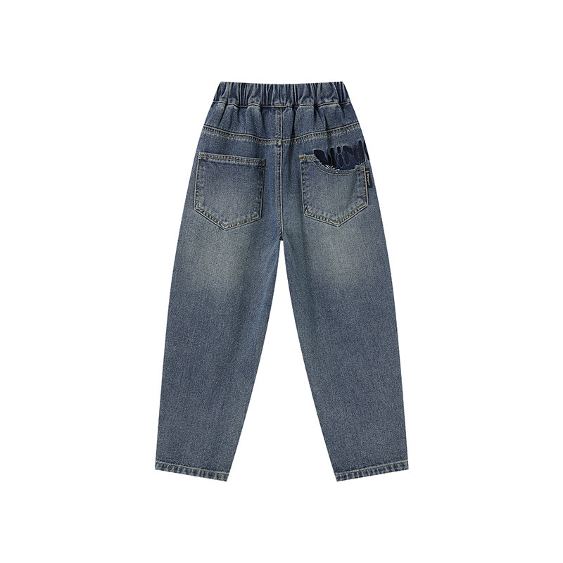 男童春秋款直筒牛仔褲