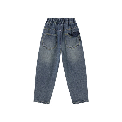 男童春秋款直筒牛仔褲
