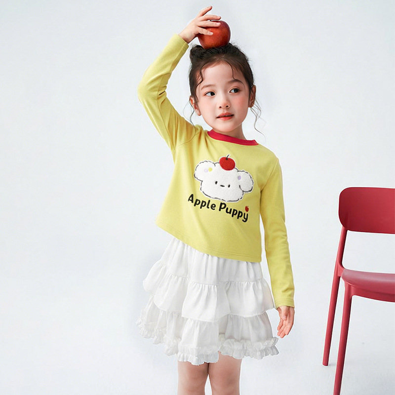 春季女童加厚長袖T恤