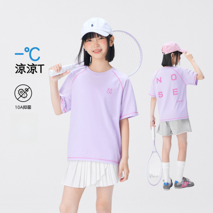 女童夏季字母運動小冰皮T
