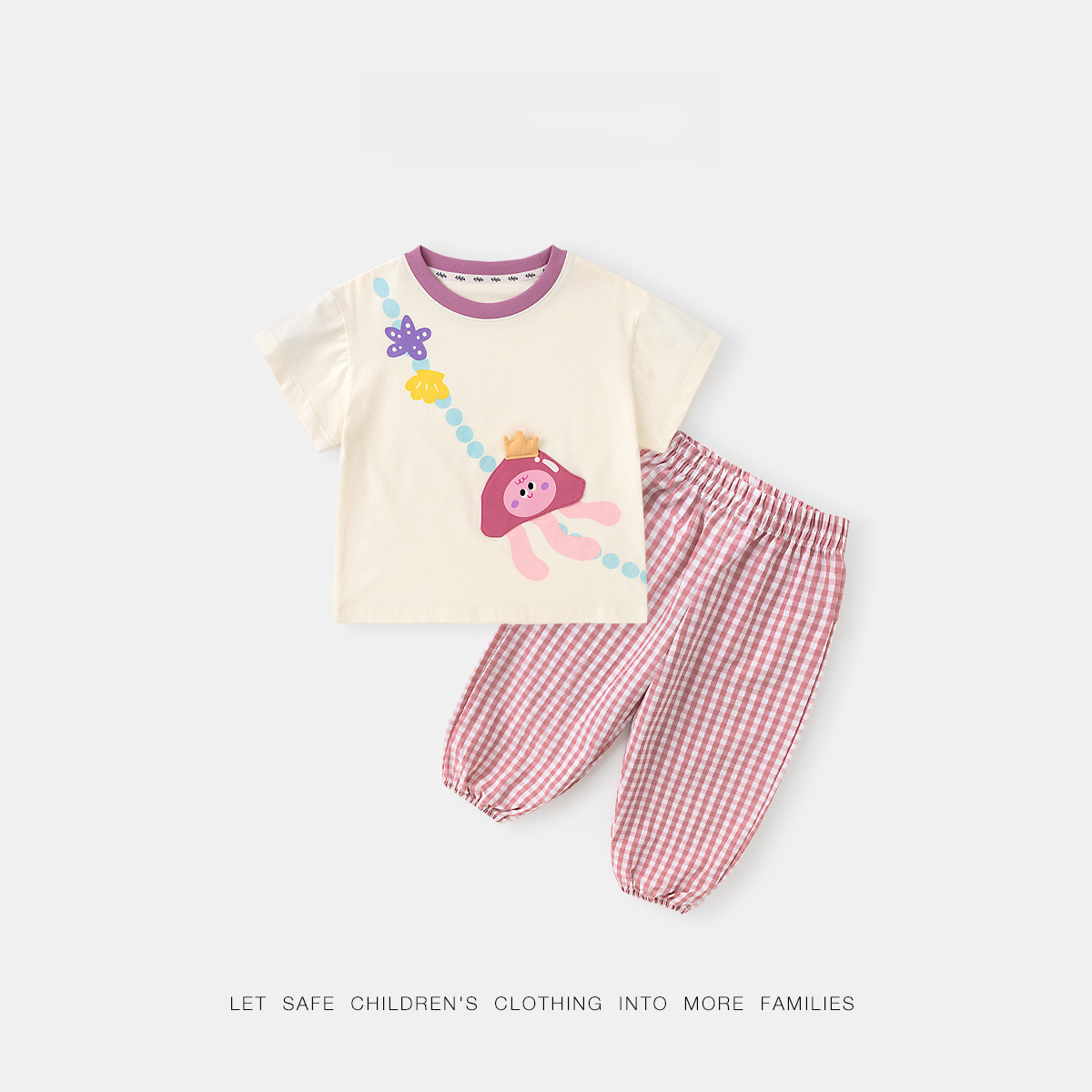 兒童萌趣短袖短褲套裝