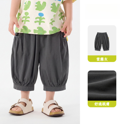 夏季男童純棉戶外6分短褲