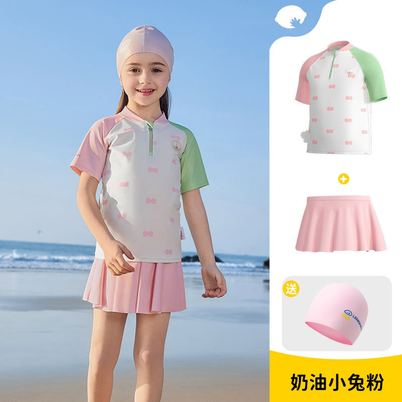 兒童短袖分體中小童泳衣