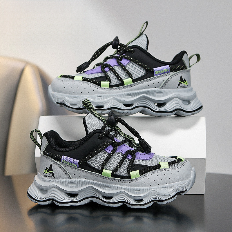 兒童春季透氣中大童跑步鞋