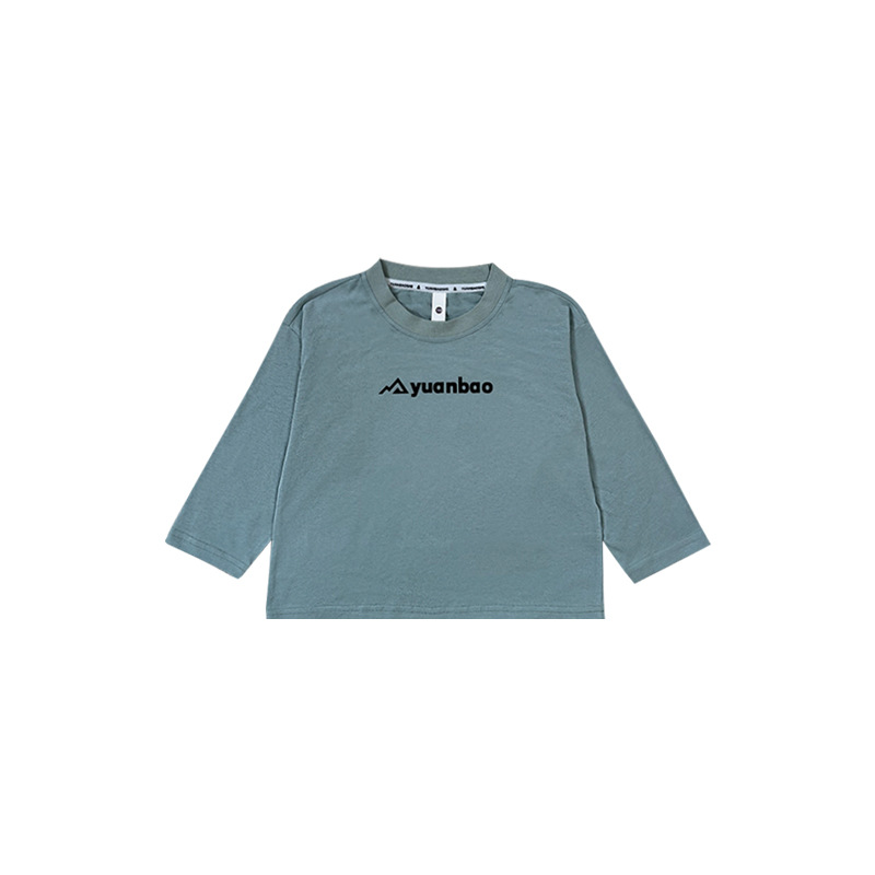 兒童戶外露營長袖磨毛T恤