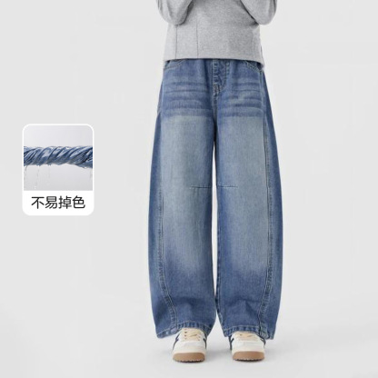 女童彎刀春秋款牛仔褲