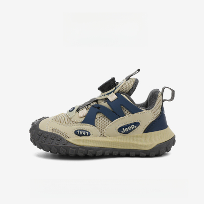 男童夏季旋轉紐扣網面透氣休閒運動鞋