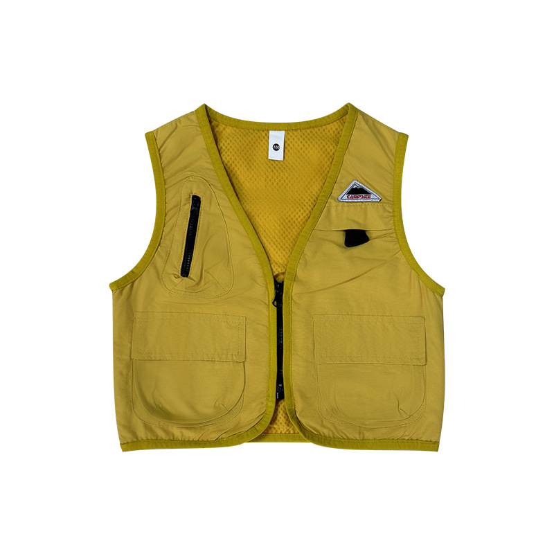 兒童戶外風多功能工裝馬甲