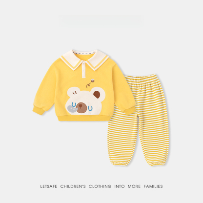 兒童卡通衛衣衛褲可愛套裝