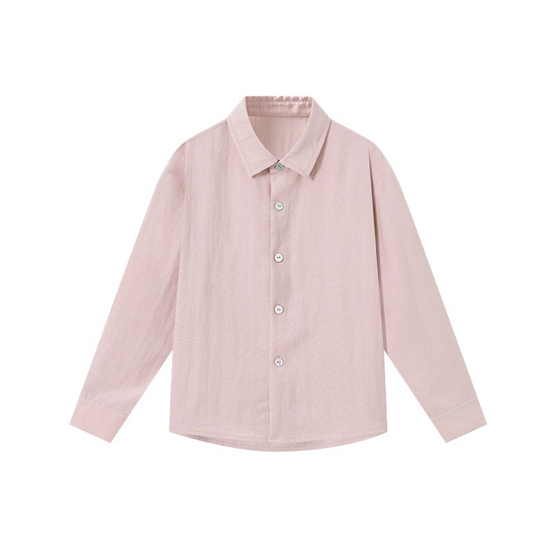 春季男童簡約質感天絲襯衫