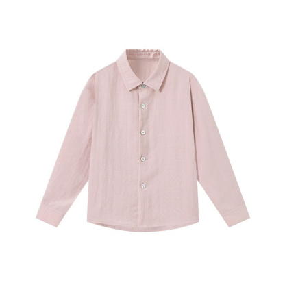 春季男童簡約質感天絲襯衫