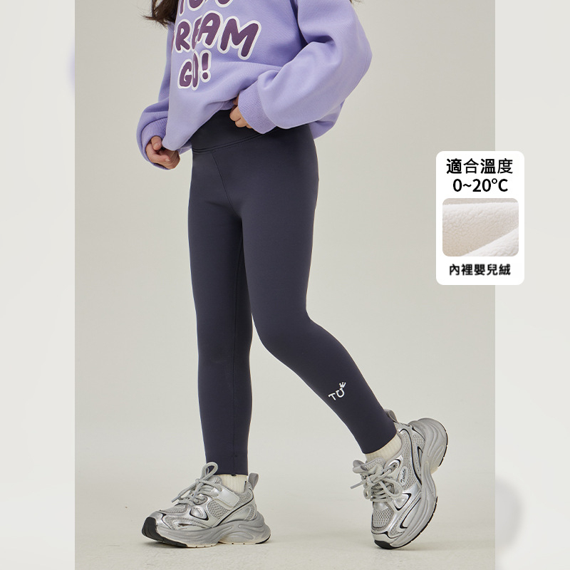 女童冬季加絨打底褲