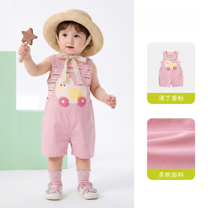 夏季兒童背帶褲兩件套