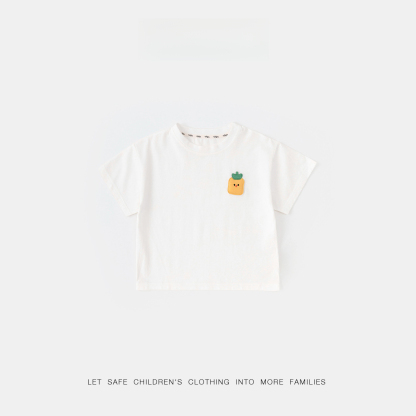兒童清爽純色短袖T恤