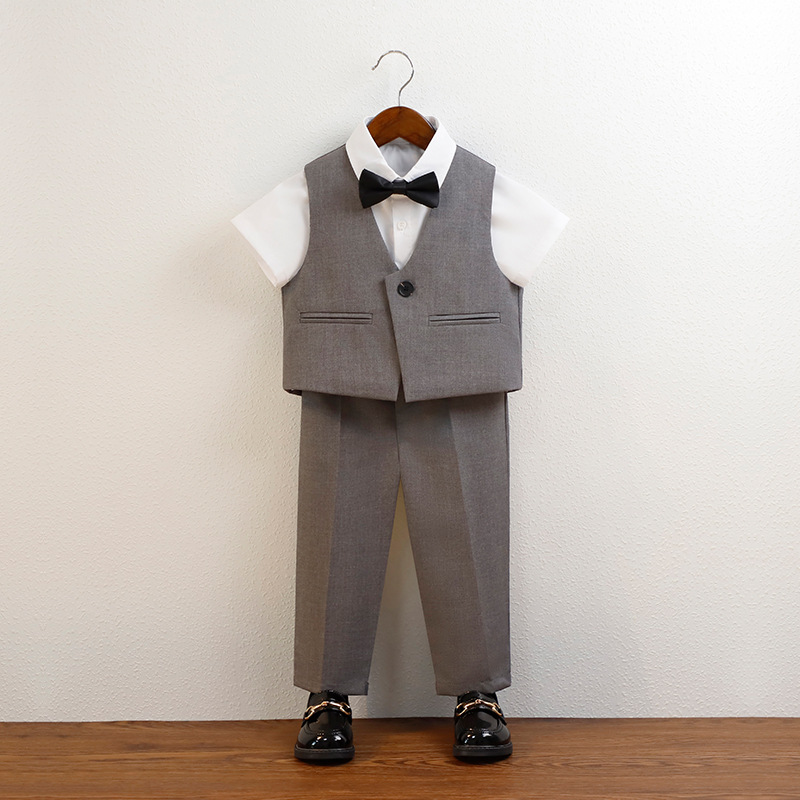 兒童新款春季英倫馬甲套裝