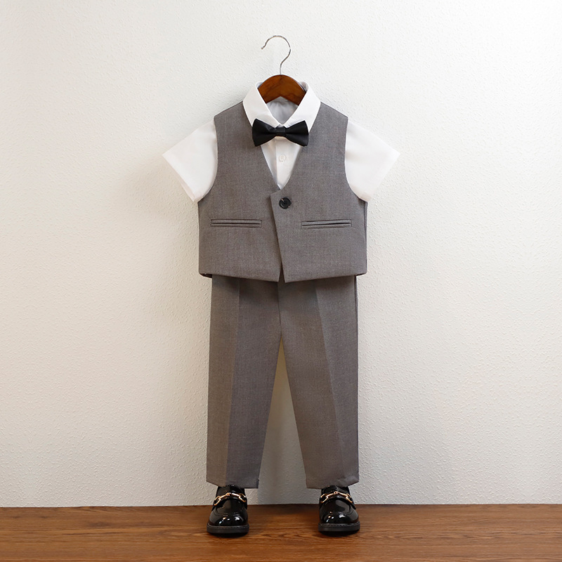 兒童新款春季英倫馬甲套裝