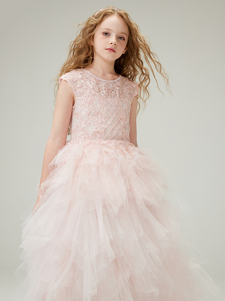 女童粉色蓬蓬裙公主裙