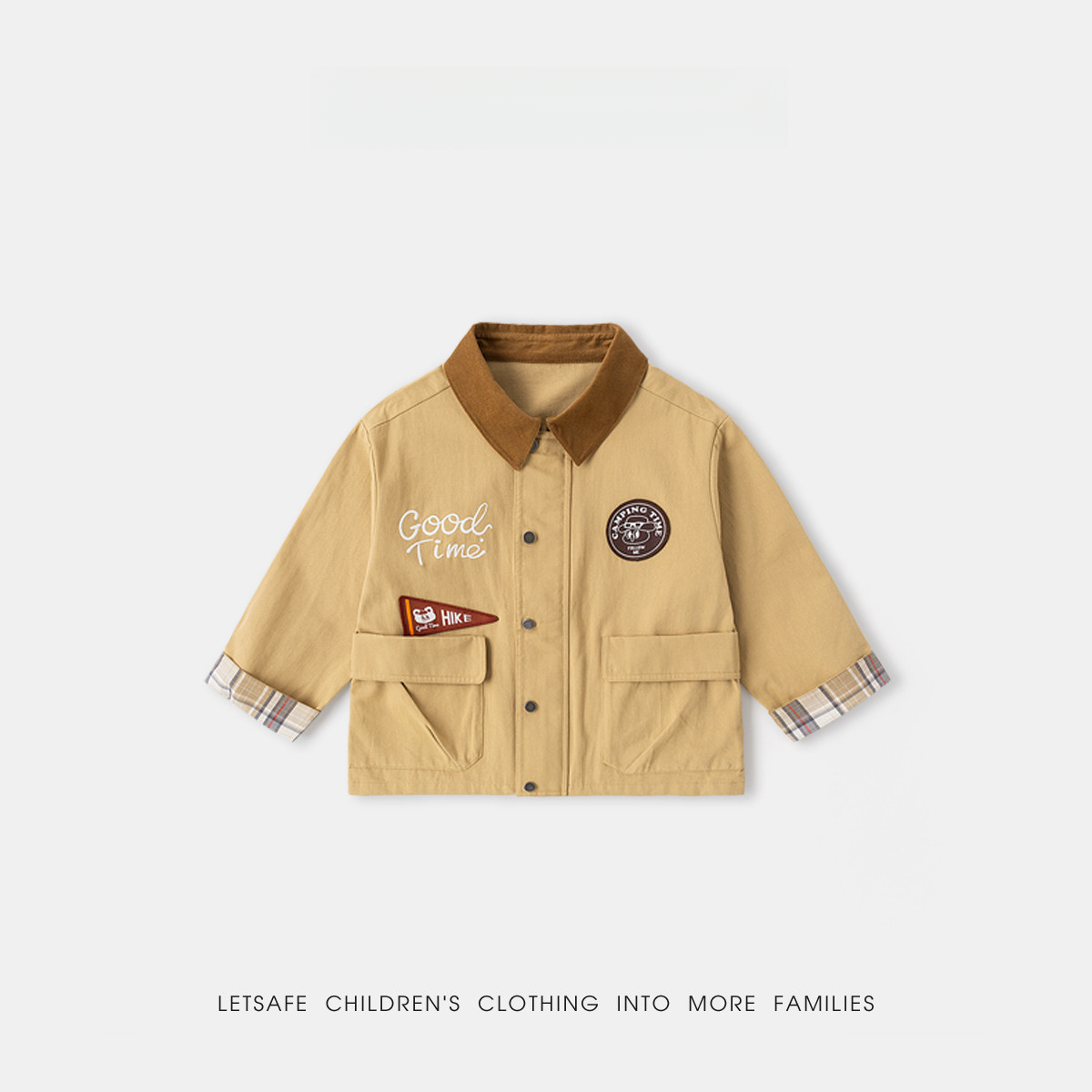 兒童春季純棉露營風外套