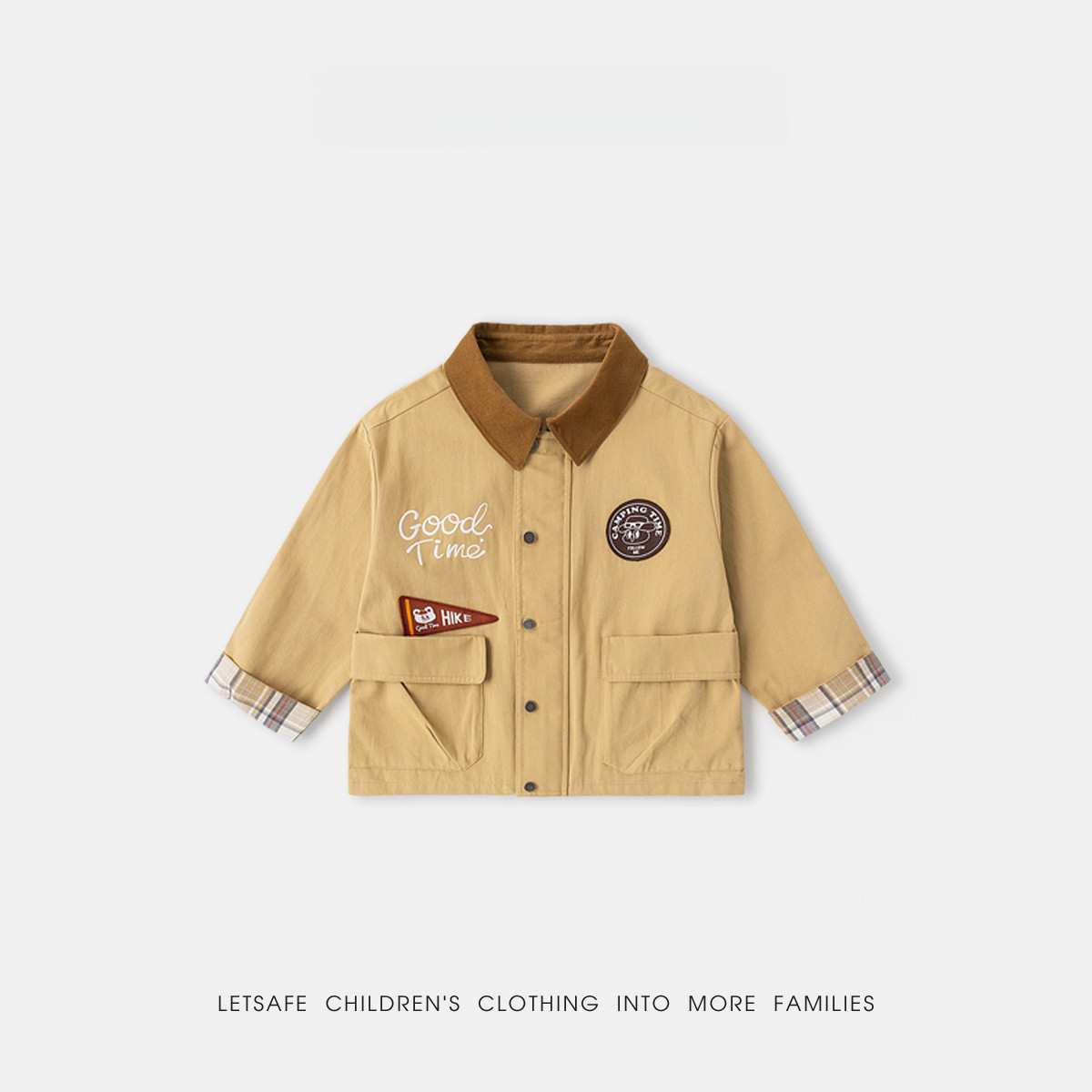 兒童春季純棉露營風外套