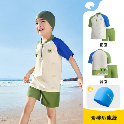兒童短袖分體中小童泳衣