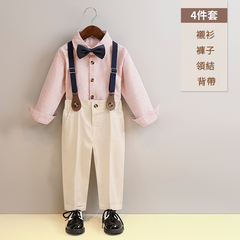 兒童春夏英倫條紋禮服