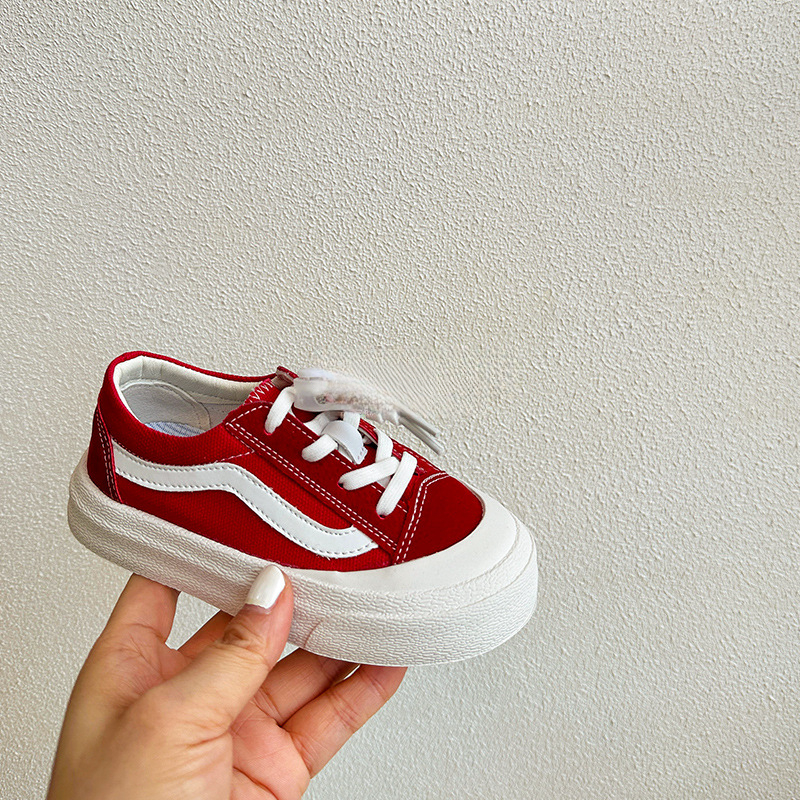 兒童韓版厚底低幫板鞋帆布鞋