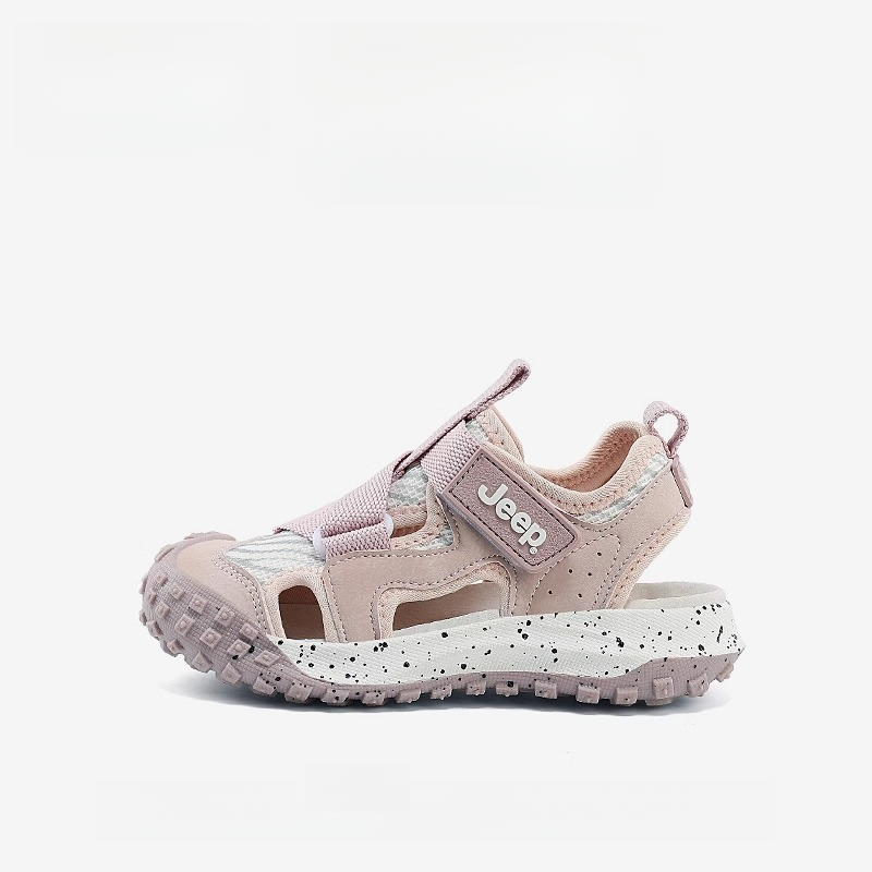 女童軟底防滑運動鏤空網沙灘涼鞋