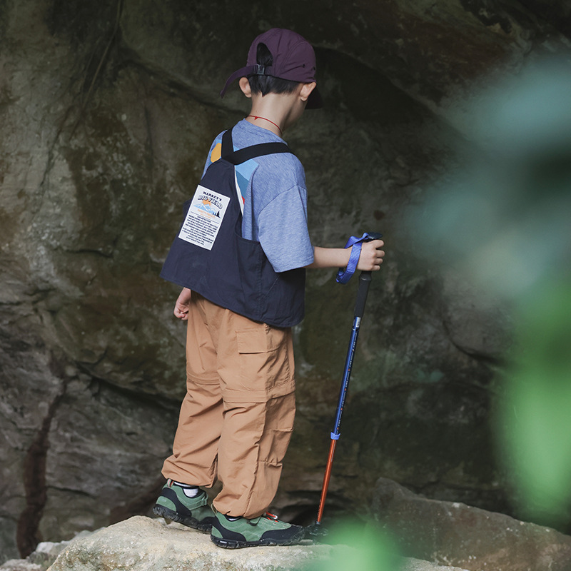 兒童山系戶外工裝機能馬甲