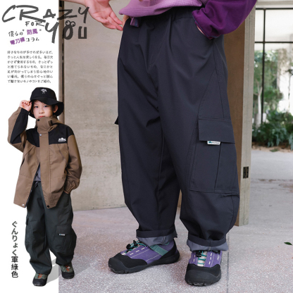 秋季男童防風防潑水彎刀褲