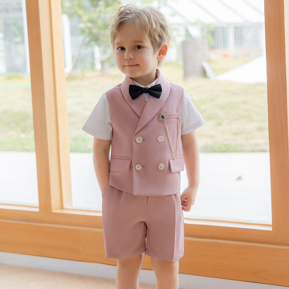 男童春夏馬甲短褲套裝