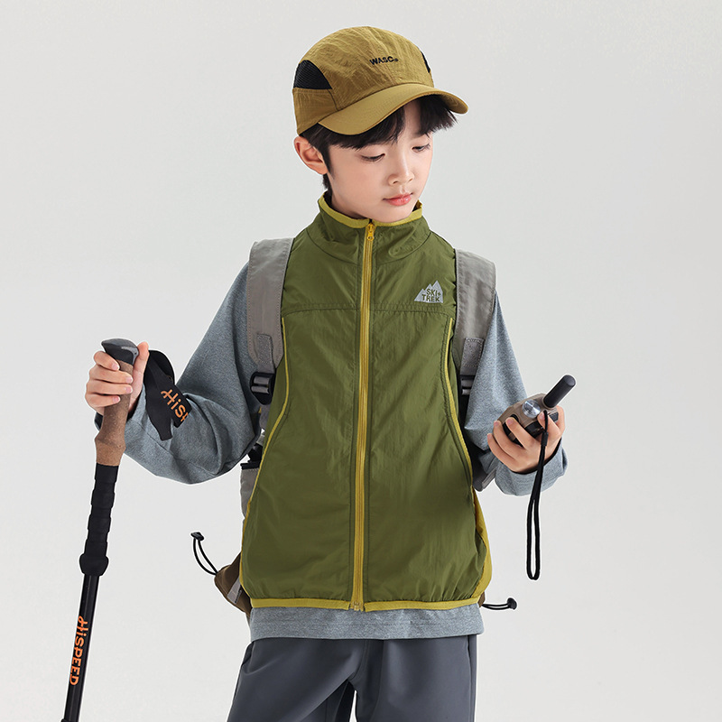 男童春夏露營工裝馬甲